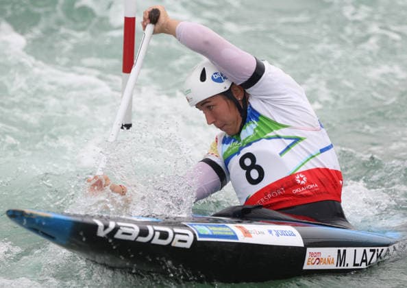 July 24, 2026, Oklahoma City, Oklahoma, USA: MIREN LAZKANO of Spain during Women s Canoe semifinal on 2026 ICF Canoe Slalom World Championships, Oklahoma City, USA. ICF Canoe Slalom World Championships 2026 - Miren Lazkano  - ZUMAc278 20260724_zsp_c278_039 Copyright: xMarcinxCholewinskix