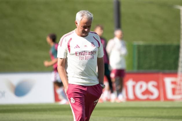 July 24, 2026, Madrid, Madrid, Spain: MADRID, SPAIN Ã¢â‚¬ JULY 24, 2026: Joso Mourinho led his first Real Madrid training session open to the press this afternoon. The session took place during a friendly match between Real Madrid C.F. and A.D. AlcorcoÂ³n at the Alfredo Di Sto fano Stadium in Madrid. Mourinho was officially appointed as Real Madrid s head coach on June 11, 2026, marking his return to the club 13 years after previously managing the team between 2010 and 2013. Madrid Spain - ZUMAq101 0862628665st Copyright: xC.xCarvajalx
