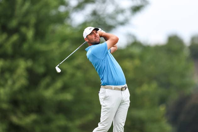 Scottie Scheffler of the United States hits his tee shot on the fourth tee during the second round of the 2026 3M Open at TPC Twin Cities on July 24, 2026 in Blaine, Minnesota. CSM Blaine USA - ZUMAc04_ 20260724_zma_c04_102 Copyright: xStevenxGarciax