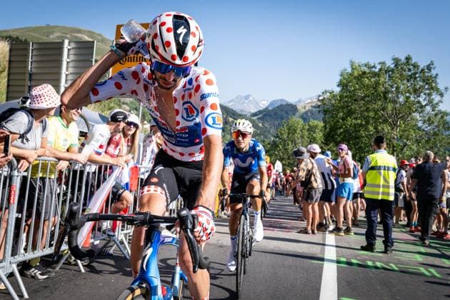 French Valentin Paret-Peintre of Soudal Quick-Step pictured in action during stage 19 of the 2026 Tour de France cycling race, a stage of 125km from Gap to Alpe d Huez, on Friday 24 July 2026. The 113th edition of the Tour de France starts on Saturday 4 July in Barcelona, Spain, and will finish in Paris, France on the 26th of July. DAVIDxPINTENS  x181972334x