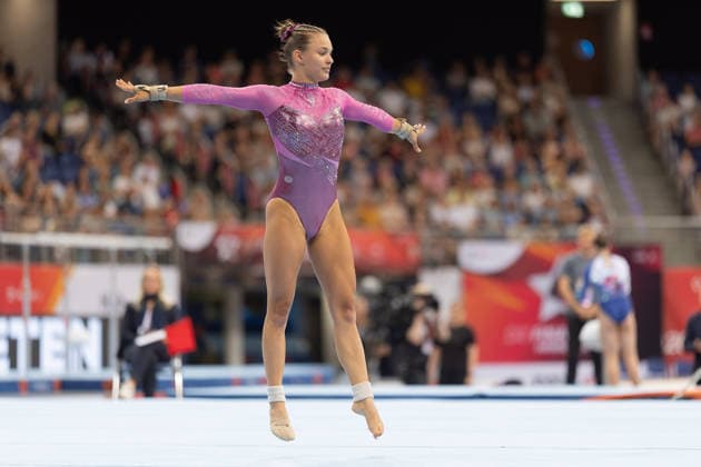 Deutsche Meisterschaften im Gerätturnen 2026, Mehrkampf Frauen Jessica Schlegel (TuG Leipzig). Deutsche Meisterschaften im Gerätturnen, Mehrkampf Frauen, am 24. Juli 2026 in der ZAG-Arena in Hannover., Hannover Niedersachsen Deutschland ZAG Arena *** 2026 German Artistic Gymnastics Championships, Women’s All-Around: Jessica Schlegel, TuG Leipzig German Artistic Gymnastics Championships, Women’s All-Around, on July 24, 2026, at the ZAG Arena in Hanover, Hanover, Lower Saxony, Germany ZAG Arena