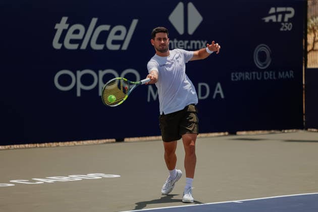 LOS CABOS TENNIS OPEN 2026 LOS CABOS TENNIS OPEN 2026 24072026 LOS CABOS, MEXICO. Action photo of Nicolas Mejia of Colombia, during a training session at the Cabo Sports Complex, prior to the start of the Los Cabos Tennis Open 2026 in Baja California, Mexico. Foto accion de Nicolas Mejia of Colombia, durante una sesion de entrenamiento en el Cabo Sports Complex, previa al arranque del Los Cabos Tennis Open 2026 en Baja California, Mexico. PHOTO BY IMAGENSHOP AGENCIA FOTOGRAFICA LOS CABOS BAJA CALOFORNIA MEXICO *** LOS CABOS TENNIS OPEN 2026 LOS CABOS TENNIS OPEN 2026 24072026 LOS CABOS, MEXICO Action photo of Nicolas Mejia of Colombia during a training session at the Cabo Sports Complex prior to the start of the 2026 Los Cabos Tennis Open in Baja California, Mexico Action photo of Nicolas Mejia of Colombia, during a training session at the Cabo Sports Complex, ahead of the start of the 2026 Los Cabos Tennis Open in Baja California, Mexico PHOTO BY IMAGENSHOP PHOTO AGENCY LOS CABOS BAJA CALIFORNIA MEXICO Copyright: xIMAGENSHOPxAGENCIAxFOTOGRAFICAx