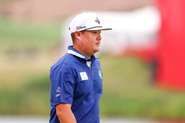 Sungjae Im of South Korea looks on from the 17th hole during the second round of the 2026 3M Open at TPC Twin Cities on July 24, 2026 in Blaine, Minnesota. CSM Blaine USA - ZUMAc04_ 20260724_zma_c04_133 Copyright: xStevenxGarciax