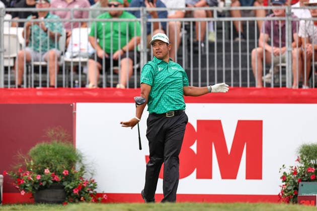 Hideki Matsuyama of Japan hits his tee shot on the 18th tee during the second round of the 2026 3M Open at TPC Twin Cities on July 24, 2026 in Blaine, Minnesota. CSM Blaine USA - ZUMAc04_ 20260724_zma_c04_150 Copyright: xStevenxGarciax