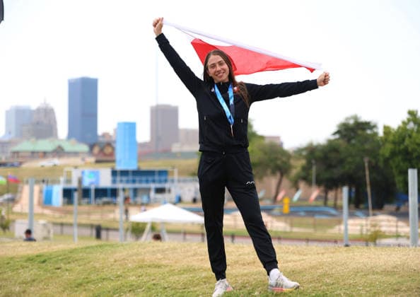 July 24, 2026, Oklahoma City, Oklahoma, USA: KLAUDIA ZWOLINSKA of Poland bronze medalist of Women s Canoe on 2026 ICF Canoe Slalom World Championships, Oklahoma City, USA. Oklahoma City USA - ZUMAc278 20260724_zsp_c278_050 Copyright: xMarcinxCholewinskix