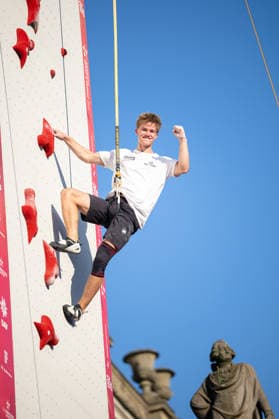 24.07.2026: Klettern - Speedklettern: Die Finals 2026 - Deutsche Meisterschaft Speed - Gemischte Staffel Nick Ressmann (Baden-Württemberg) Hannover Opernplatz Niedersachsen Deutschland *** July 24, 2026 Climbing Speed Climbing The Finals 2026 German Speed Climbing Championship Mixed Relay Nick Ressmann Baden-Württemberg Hannover Opernplatz Lower Saxony Germany