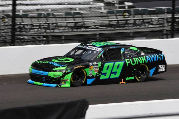 INDIANAPOLIS, IN - JULY 24: Parker Retzlaff (99) Viking Motorsports Chevrolet SS makes a lap in NASCAR, Motorsport, USA O™Reilly Auto Parts Series Pennzoil 250 practice on Friday, July 24, 2026, at the Indianapolis Motor Speedway in Speedway, Indiana. (Photo by David Allio Icon Sportswire) AUTO: JUL 24 NASCAR O™Reilly Auto Parts Series Pennzoil 250 EDITORIAL USE ONLY Icon95126072412