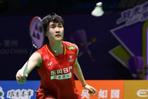 CHANGZHOU, CHINA - JULY 25: Chen Yufei of China competes in the Women s Singles Semifinal match against Tomoka Miyazaki of Japan on day 5 of the China Open 2026 at Changzhou Olympic Sports Center Gymnasium on July 25, 2026 in Changzhou, Jiangsu Province of China.  Copyright: xVCGx 111656325082