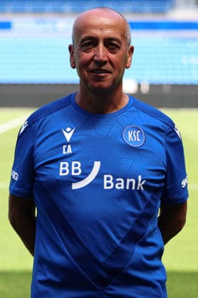 24.07.2026, xrekx, Fussball 2.Bundesliga, Karlsruher SC - Fototermin Saison 2026 27 v.l. Cafer Aydogan, Zeugwart (Karlsruher SC) (DFL DFB REGULATIONS PROHIBIT ANY USE OF PHOTOGRAPHS as IMAGE SEQUENCES and or QUASI-VIDEO) Karlsruhe *** July 24, 2026, xrekx, Soccer 2. Bundesliga, Karlsruher SC Photo Op, 2026–27 Season, from left: Cafer Aydogan, Equipment Manager, Karlsruher SC. DFL and DFB regulations prohibit any use of photographs as image sequences and or quasi-video. Karlsruhe