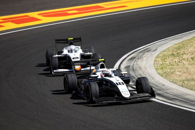 AUTO - FORMULA 3 2026 - BUDAPEST 18 BADOER Brando (ita), Rodin Motorsport, Dallara F3 2025, action 02 UGOCHUKWU Ugo (usa), Campos Racing, Dallara F3 2025, action during the 7th round of the 2026 FIA Formula 3 Championship from July 24 to 26, 2026 on the Hungaroring, in Mogyorod near Budapest, Hungary - MogyorodHungary  Copyright: xXavixBonillax