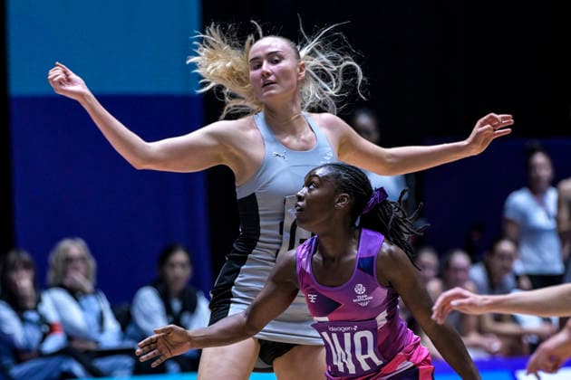 New Zealand Silver Ferns v Scotland, Netball New Zealand Silver Ferns v Scotland, pool B netball match of the 2026 Glasgow Commonwealth Games at OVO Hydro, Glasgow, Scotland on Saturday 25 July 2026. Photo: Jayne Russell Glasgow Scotland Copyright: xx
