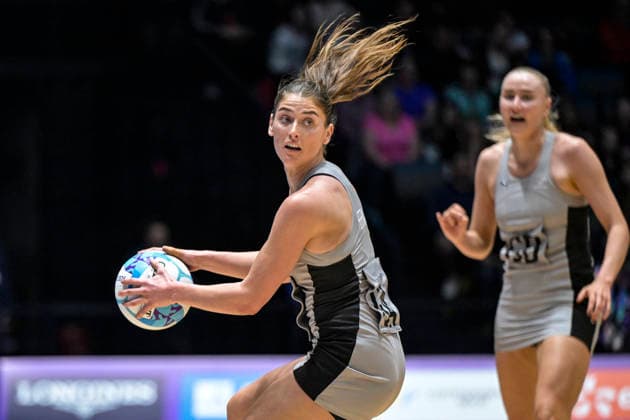 New Zealand Silver Ferns v Scotland, Netball Georgia Heffernan of New Zealand, New Zealand Silver Ferns v Scotland, pool B netball match of the 2026 Glasgow Commonwealth Games at OVO Hydro, Glasgow, Scotland on Saturday 25 July 2026. Photo: Jayne Russell Glasgow Scotland Copyright: xx