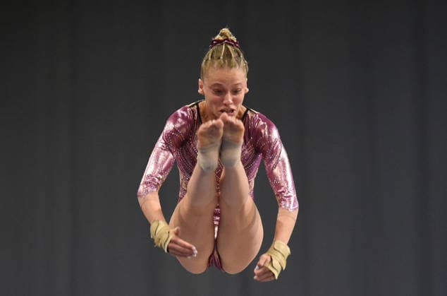25.07.2026, xhbx, Turnen DM Finals 2026, Gerätfinals Frauen v.l. Mia Reinmann Sprung (DFL DFB REGULATIONS PROHIBIT ANY USE OF PHOTOGRAPHS as IMAGE SEQUENCES and or QUASI-VIDEO) Hannover *** July 25, 2026, xhbx, 2026 German Gymnastics Championships Finals, Women s Apparatus Finals, from left: Mia Reinmann, Vault. DFL and DFB regulations prohibit any use of photographs as image sequences and or quasi-video. Hanover