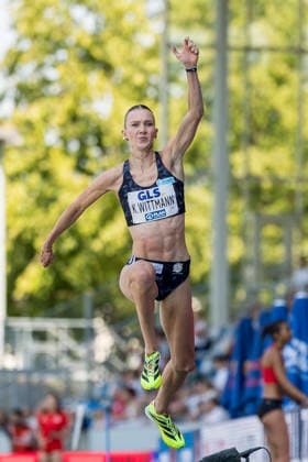 Deutsche Leichtathletik-Meisterschaften; Bochum-Wattenscheid, 25.07.2026 Kira Wittmann (Hannover 96), Dreisprung; Deutsche Leichtathletik-Meisterschaften am 25.07.2026 im Lorheide-Stadion, Bochum-Wattenscheid (Nordrhein-Westfalen). *** German Track and Field Championships, Bochum-Wattenscheid, July 25, 2026; Kira Wittmann, Hannover 96, triple jump; German Track and Field Championships on July 25, 2026, at Lorheide Stadium, Bochum-Wattenscheid, North Rhine-Westphalia Copyright: xBEAUTIFULxSPORTS AxelxKohringx
