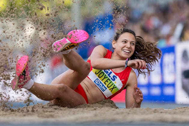 Deutsche Leichtathletik-Meisterschaften; Bochum-Wattenscheid, 25.07.2026 Caroline Joyeux (LG Nord Berlin), Dreisprung; Deutsche Leichtathletik-Meisterschaften am 25.07.2026 im Lorheide-Stadion, Bochum-Wattenscheid (Nordrhein-Westfalen). *** German Track and Field Championships, Bochum-Wattenscheid, July 25, 2026; Caroline Joyeux, LG Nord Berlin, triple jump; German Track and Field Championships on July 25, 2026, at Lorheide Stadium, Bochum-Wattenscheid, North Rhine-Westphalia Copyright: xBEAUTIFULxSPORTS AxelxKohringx