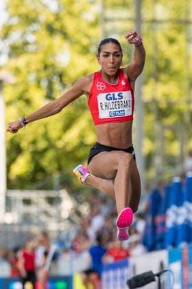Deutsche Leichtathletik-Meisterschaften; Bochum-Wattenscheid, 25.07.2026 Ruth Hildebrand (TSV Bayer o4 Leverkusen), Dreisprung; Deutsche Leichtathletik-Meisterschaften am 25.07.2026 im Lorheide-Stadion, Bochum-Wattenscheid (Nordrhein-Westfalen). *** German Track and Field Championships, Bochum Wattenscheid, July 25, 2026; Ruth Hildebrand, TSV Bayer 04 Leverkusen, triple jump; German Track and Field Championships on July 25, 2026, at Lorheide Stadium, Bochum-Wattenscheid, North Rhine-Westphalia Copyright: xBEAUTIFULxSPORTS AxelxKohringx
