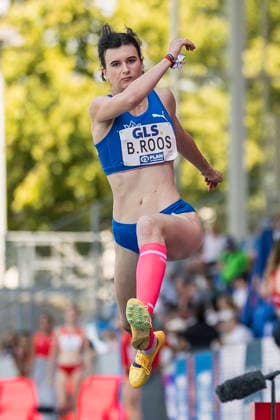 Deutsche Leichtathletik-Meisterschaften; Bochum-Wattenscheid, 25.07.2026 Berenike Roos (TV Wattenscheid 01), Dreisprung; Deutsche Leichtathletik-Meisterschaften am 25.07.2026 im Lorheide-Stadion, Bochum-Wattenscheid (Nordrhein-Westfalen). *** German Track and Field Championships, Bochum Wattenscheid, July 25, 2026; Berenike Roos, TV Wattenscheid 01, triple jump; German Track and Field Championships on July 25, 2026, at Lorheide Stadium, Bochum-Wattenscheid, North Rhine-Westphalia Copyright: xBEAUTIFULxSPORTS AxelxKohringx