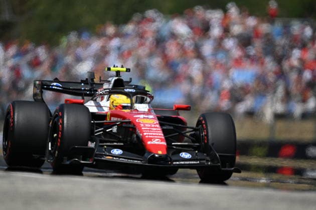 RECORD DATE NOT STATED F1 Hungary 2026 MOGYOROD, HUNGARY JULY 25: Lewis Hamilton of Great Britain drives the Scuderia Ferrari F1 car on track during the third free practice session of the Formula 1 AWS Hungarian Grand Prix 2026 at the Hungaroring on July 25, 2026 in Mogyorod, Hungary. Budapest Hungary  Copyright: xArturxWidakx originalFilename:widak-f1hungar260725_np9Pj.jpg