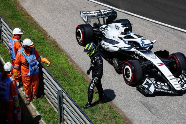 F1 - HUNGARIAN GRAND PRIX 2026 PEREZ Sergio (mex), Cadillac F1 Team CA01, portrait fire crash, accident, during the Formula 1 Hungarian Grand Prix 2026, 11th round of the 2026 Formula One World Championship, WM, Weltmeisterschaft from July 24 to 26, 2026 on the Hungaroring, in Mogyorod near Budapest, Hungary -  Copyright: xFLORENTxGOODENx