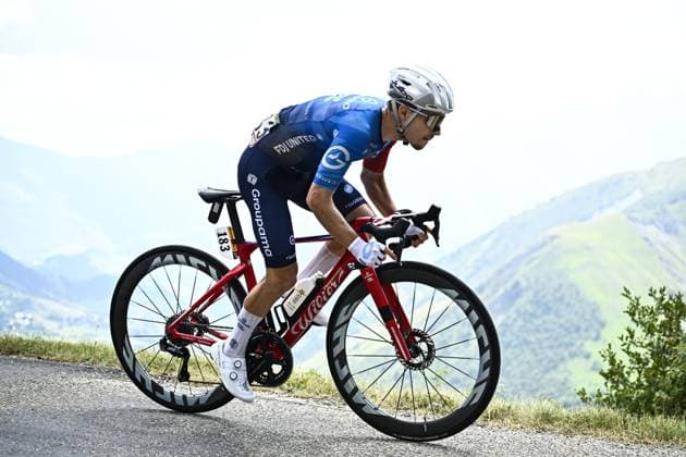 French Clement Braz Afonso of Groupama-FDJ United pictured in action during stage 20 of the 2026 Tour de France cycling race, a stage of 171km Le Bourg d Oisans to Alpe d Huez, on Saturday 25 July 2026. The 113th edition of the Tour de France starts on Saturday 4 July in Barcelona, Spain, and will finish in Paris, France on the 26th of July. JASPERxJACOBS  x181998860x