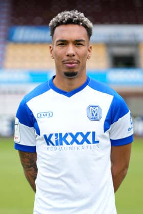 23.07.2026, Hänsch-Arena, Meppen, Spieler Oliver Issa Schmitt; SV Meppen 1912 e.V.; 3.Liga, Porträttermin 2026 2027 DFL REGULATIONS PROHIBIT ANY USE OF PHOTOGRAPHS AS IMAGE SEQUENCES AND OR QUASI-VIDEO. Meppen Niedersachsen Germany Hänsch-Arena *** July 23, 2026, Hänsch Arena, Meppen, Player Oliver Issa Schmitt, SV Meppen 1912 e.V., 3. Liga, Portrait session 2026–2027. DFL regulations prohibit any use of photographs as image sequences and or quasi-video. Meppen, Lower Saxony, Germany, Hänsch Arena