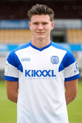 23.07.2026, Hänsch-Arena, Meppen, Spieler Richard Meier; SV Meppen 1912 e.V.; 3.Liga, Porträttermin 2026 2027 DFL REGULATIONS PROHIBIT ANY USE OF PHOTOGRAPHS AS IMAGE SEQUENCES AND OR QUASI-VIDEO. Meppen Niedersachsen Germany Hänsch-Arena *** July 23, 2026, Hänsch Arena, Meppen, Player Richard Meier, SV Meppen 1912 e.V., 3rd Division, Photo Shoot 2026–2027. DFL regulations prohibit any use of photographs as image sequences and or quasi-video. Meppen, Lower Saxony, Germany, Hänsch Arena