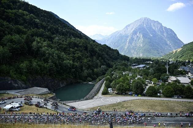 The pack of riders pictured in action during stage 20 of the 2026 Tour de France cycling race, a stage of 171km Le Bourg d Oisans to Alpe d Huez, on Saturday 25 July 2026. The 113th edition of the Tour de France starts on Saturday 4 July in Barcelona, Spain, and will finish in Paris, France on the 26th of July. JASPERxJACOBS  x181999343x