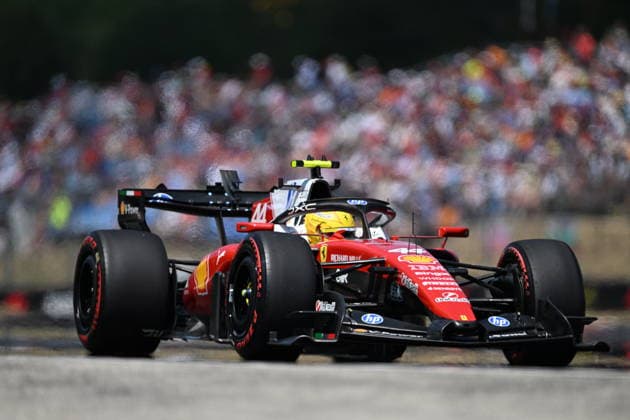 RECORD DATE NOT STATED F1 Hungary 2026 MOGYOROD, HUNGARY JULY 25: Lewis Hamilton of Great Britain drives the Scuderia Ferrari F1 car on track during the third free practice session of the Formula 1 AWS Hungarian Grand Prix 2026 at the Hungaroring on July 25, 2026 in Mogyorod, Hungary. Budapest Hungary  Copyright: xArturxWidakx originalFilename:widak-f1hungar260725_npj6G.jpg
