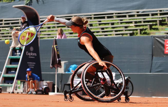 Wheelchair Hamburg Open am Hamburger Rothenbaum: Lizzy de Greef (Niederlande) im Halbfinale. *** Wheelchair Hamburg Open at Hamburg s Rothenbaum: Lizzy de Greef of the Netherlands Advances to the Semifinals