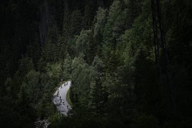 The pack of riders pictured in action during stage 20 of the 2026 Tour de France cycling race, a stage of 171km Le Bourg d Oisans to Alpe d Huez, on Saturday 25 July 2026. The 113th edition of the Tour de France starts on Saturday 4 July in Barcelona, Spain, and will finish in Paris, France on the 26th of July. JASPERxJACOBS  x181999610x