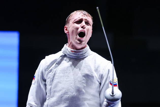 CHINA, HONG KONG - JULY 25, 2026: Russia s Kirill Borodachev competes in the men’s individual foil event at the 2026 Kerry Fencing World Championships. Mikhail Sinitsyn TASS  95428274