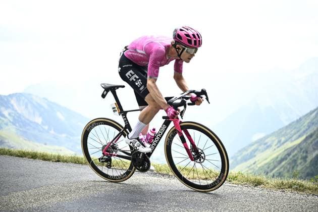 German Georg Steinhauser of EF Education-EasyPost pictured in action during stage 20 of the 2026 Tour de France cycling race, a stage of 171km Le Bourg d Oisans to Alpe d Huez, on Saturday 25 July 2026. The 113th edition of the Tour de France starts on Saturday 4 July in Barcelona, Spain, and will finish in Paris, France on the 26th of July. JASPERxJACOBS  x182000652x