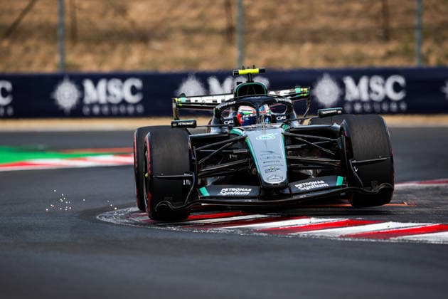 F1 - HUNGARIAN GRAND PRIX 2026 12 KIMI ANTONELLI Andrea (ita), Mercedes AMG F1 Team W17, action during the Formula 1 Hungarian Grand Prix 2026, 11th round of the 2026 Formula One World Championship, WM, Weltmeisterschaft from July 24 to 26, 2026 on the Hungaroring, in Mogyorod near Budapest, Hungary -  Copyright: xEricxAlonsox