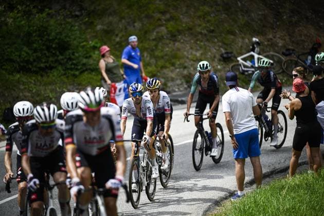 Italian Mattia Cattaneo of Red Bull-BORA-hansgrohe pictured in action during stage 20 of the 2026 Tour de France cycling race, a stage of 171km Le Bourg d Oisans to Alpe d Huez, on Saturday 25 July 2026. The 113th edition of the Tour de France starts on Saturday 4 July in Barcelona, Spain, and will finish in Paris, France on the 26th of July. JASPERxJACOBS  x182000690x