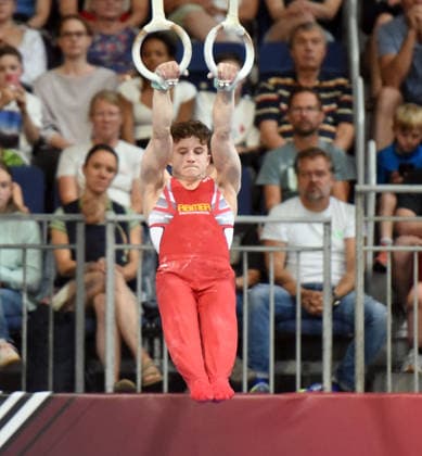 25.07.2026, xhbx, Turnen DM Finals 2026, Gerätfinals Männer v.l. Alexander Kurz Ringe (DFL DFB REGULATIONS PROHIBIT ANY USE OF PHOTOGRAPHS as IMAGE SEQUENCES and or QUASI-VIDEO) Hannover *** July 25, 2026, xhbx, 2026 German Gymnastics Championships Finals, Men s Apparatus Finals: Alexander Kurz, Rings. DFL and DFB regulations prohibit any use of photographs as image sequences and or quasi-video. Hanover