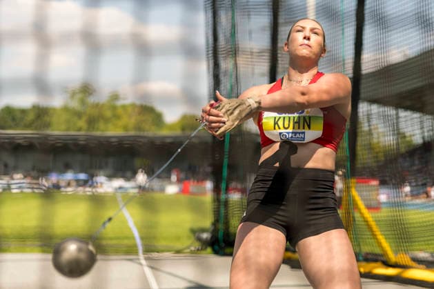 Deutsche Leichtathletik-Meisterschaften; Bochum-Wattenscheid, 25.07.2026 Aileen Kuhn (Eintracht Frankfurt e.V.), Hammerwurf; Deutsche Leichtathletik-Meisterschaften am 25.07.2026 im Lorheide-Stadion, Bochum-Wattenscheid (Nordrhein-Westfalen). *** German Track and Field Championships, Bochum-Wattenscheid, July 25, 2026; Aileen Kuhn, Eintracht Frankfurt e.V., hammer throw; German Track and Field Championships on July 25, 2026, at Lorheide Stadium, Bochum-Wattenscheid, North Rhine-Westphalia Copyright: xBEAUTIFULxSPORTS AxelxKohringx