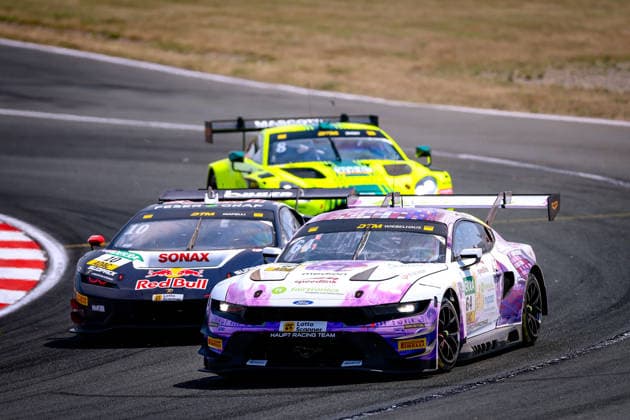DTM, 9. + 10. Rennen Oschersleben 2026 64 Ford Mustang GT3, HRT Ford Racing: Finn Wiebelhaus, 10 Lamborghini Temerario GT3, ABT Sportsline: Marco Mapelli - picture by Gruppe C Photography Oschersleben Oschersleben Sachsen-Anhalt Germany Copyright: xGruppexCxPhotographyx