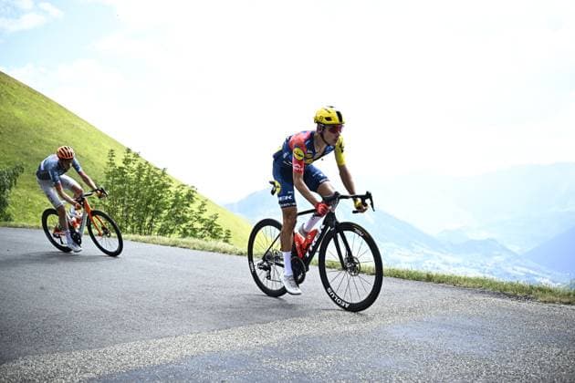 Spanish Juan Ayuso of Lidl-Trek pictured in action during stage 20 of the 2026 Tour de France cycling race, a stage of 171km Le Bourg d Oisans to Alpe d Huez, on Saturday 25 July 2026. The 113th edition of the Tour de France starts on Saturday 4 July in Barcelona, Spain, and will finish in Paris, France on the 26th of July. JASPERxJACOBS  x182002301x