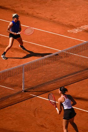MSC Hamburg Ladies Open - Day 6 Nika Radisic of Slovenia and her playing partner Dalila Jakupovic of Slovenia compete during their semi-final doubles match against Zhibek Kulambayeva of Kazakhstan and Darja Semenistaja of Latvia at the 2026 MSC Hamburg Ladies Open women s tennis tournament at Am Rothenbaum in Hamburg, Germany. Hamburg Hamburg Germany  Copyright: xOwenxHammondx originalFilename:hammond-2026msch260725_npxt1.jpg