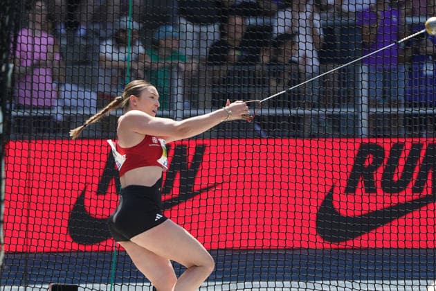 Leichtathletik, Athletics, Track and Field,, Leichtathletik DM 2026 , 25.07-26.07.2026, Lohrheidestadion Bochum-Wattenheid hammerwurf Frauen Finale, aileen kuhn Copyright Gladys Chai von der Laage *** Track and Field, Athletics, Track and Field, 2026 German Track and Field Championships, July 25–26, 2026, Lohrheidestadion, Bochum, Wattenheid, Women’s Hammer Throw Final, Aileen Kuhn, Copyright Gladys Chai von der Laage