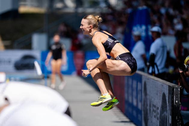 Wattenscheid, 25.07.2026, Leichathletik, Deutsche Meisterschaften Kira Wittmann (GER, Hannover 96) jubelt über den Sieg bei den deutschen Meisterschaften 2026 Bochum-Wattenscheid Lohrheidestadion NRW Germany *** Wattenscheid, July 25, 2026, Track and Field, German Championships: Kira Wittmann (GER) of Hannover 96 celebrates her victory at the 2026 German Championships in Bochum, Wattenscheid, at Lohrheidestadion, North Rhine-Westphalia, Germany