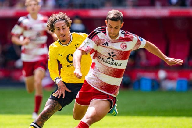 Testspiel, Bundesliga, Fortuna Düsseldorf vs. Borussia Dortmund, 25.07.2026 in der Merkur Arena FABIO SILVA *** Exhibition Match, Bundesliga, Fortuna Düsseldorf vs. Borussia Dortmund, July 25, 2026, at the Merkur Arena FABIO SILVA Copyright: xBahhoxKarax