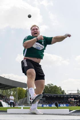 Deutsche Leichtathletik-Meisterschaften; Bochum-Wattenscheid, 25.07.2026 Philipp Thomas (SV Halle), Kugelstossen; Deutsche Leichtathletik-Meisterschaften am 25.07.2026 im Lorheide-Stadion, Bochum-Wattenscheid (Nordrhein-Westfalen). *** German Track and Field Championships, Bochum-Wattenscheid, July 25, 2026; Philipp Thomas (SV Halle), shot put; German Track and Field Championships on July 25, 2026, at Lorheide Stadium, Bochum-Wattenscheid, North Rhine-Westphalia Copyright: xBEAUTIFULxSPORTS AxelxKohringx