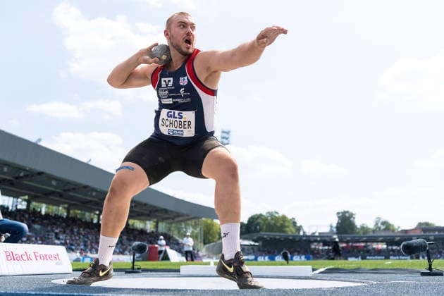 Deutsche Leichtathletik-Meisterschaften; Bochum-Wattenscheid, 25.07.2026 Lukas Schober (SG Freital-Weißig 1861); Deutsche Leichtathletik-Meisterschaften am 25.07.2026 im Lorheide-Stadion, Bochum-Wattenscheid (Nordrhein-Westfalen). *** German Track and Field Championships, Bochum-Wattenscheid, July 25, 2026; Lukas Schober, SG Freital Weißig 1861; German Track and Field Championships on July 25, 2026, at Lorheide Stadium, Bochum-Wattenscheid, North Rhine-Westphalia Copyright: xBEAUTIFULxSPORTS AxelxKohringx