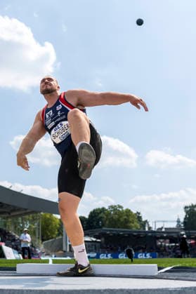 Deutsche Leichtathletik-Meisterschaften; Bochum-Wattenscheid, 25.07.2026 Lukas Schober (SG Freital-Weißig 1861); Deutsche Leichtathletik-Meisterschaften am 25.07.2026 im Lorheide-Stadion, Bochum-Wattenscheid (Nordrhein-Westfalen). *** German Track and Field Championships, Bochum-Wattenscheid, July 25, 2026; Lukas Schober, SG Freital Weißig 1861; German Track and Field Championships on July 25, 2026, at Lorheide Stadium, Bochum-Wattenscheid, North Rhine-Westphalia Copyright: xBEAUTIFULxSPORTS AxelxKohringx
