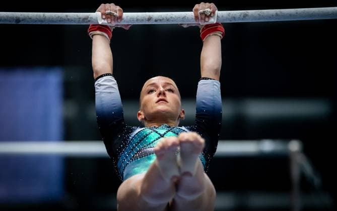 ROTTERDAM - Sanne Wevers during the qualifying competition for the European Gymnastics Championships. The European Championships are taking place in the Croatian capital, Zagreb. IRIS VAN DEN BROEK ANP xVIxANPxSportx xxANPxIVx 564259389 originalFilename: 564259389.jpg