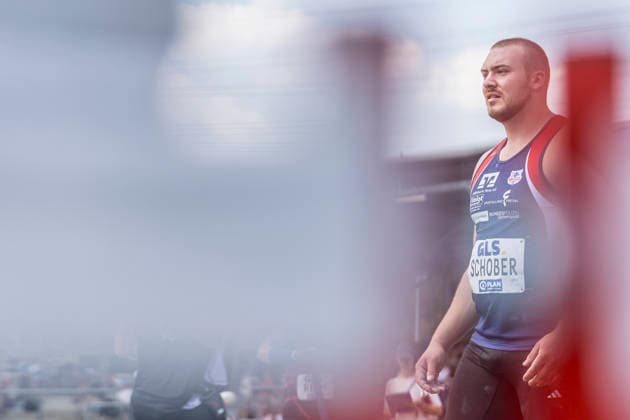 Deutsche Leichtathletik-Meisterschaften; Bochum-Wattenscheid, 25.07.2026 Lukas Schober (SG Freital-Weißig 1861); Deutsche Leichtathletik-Meisterschaften am 25.07.2026 im Lorheide-Stadion, Bochum-Wattenscheid (Nordrhein-Westfalen). *** German Track and Field Championships, Bochum-Wattenscheid, July 25, 2026; Lukas Schober, SG Freital Weißig 1861; German Track and Field Championships on July 25, 2026, at Lorheide Stadium, Bochum-Wattenscheid, North Rhine-Westphalia Copyright: xBEAUTIFULxSPORTS AxelxKohringx