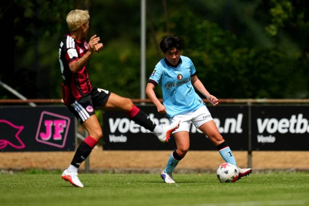Club Friendly: Eintracht Frankfurt Woman v Feyenoord Rotterdam V1 Horst - Kokona Iwasaki of Feyenoord Rotterdam V1 during a friendly in preparation of the 2026 2027 season. The match is set between Eintracht Frankfurt Woman and Feyenoord Rotterdam V1 at RKsv Wittenhorst on 25 July 2026 in Horst, The Netherlands. (Hero Images Yannick Verhoeven) Copyright: xYannickxVerhoevenx