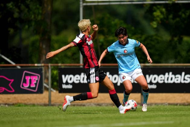 Club Friendly: Eintracht Frankfurt Woman v Feyenoord Rotterdam V1 Horst - Kokona Iwasaki of Feyenoord Rotterdam V1 during a friendly in preparation of the 2026 2027 season. The match is set between Eintracht Frankfurt Woman and Feyenoord Rotterdam V1 at RKsv Wittenhorst on 25 July 2026 in Horst, The Netherlands. (Hero Images Yannick Verhoeven) Copyright: xYannickxVerhoevenx