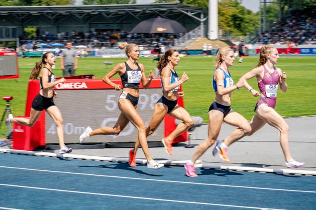Wattenscheid, 25.07.2026, Leichathletik, Deutsche Meisterschaften, Frauen, Halbfinale, 800m Alicia Schmidt (GER, SCC Berlin) während dem 800m Lauf Bochum-Wattenscheid Lohrheidestadion NRW Germany *** Wattenscheid, July 25, 2026, Track and Field, German Championships, Women, Semifinals, 800m: Alicia Schmidt (GER), SCC Berlin, during the 800m race at Lohrheidestadion in Bochum-Wattenscheid, North Rhine-Westphalia, Germany